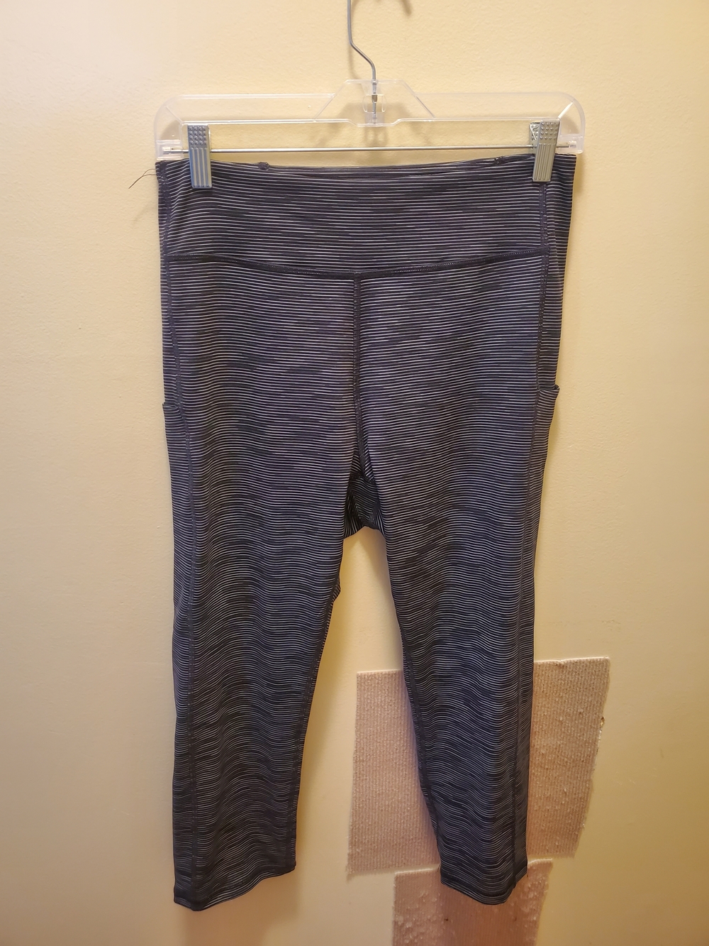 tek gear Black and Gray Striped Capri Leggings